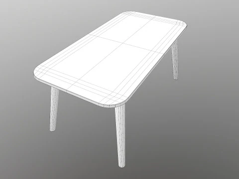 Wooden Table 3D Model