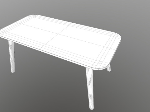 Wooden Table Model 3D