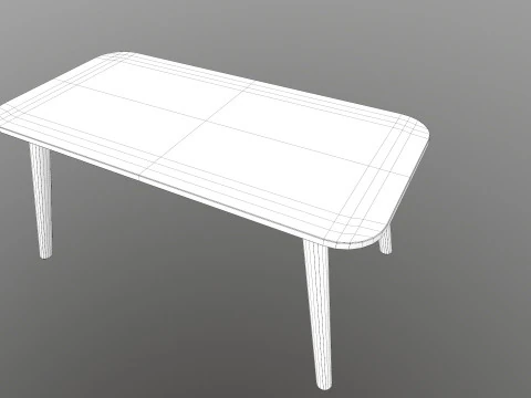 Wooden Table 3D Model