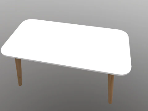 Wooden Table 3D Model