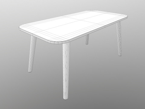 Wooden Table Model 3D