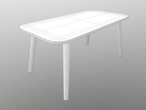 Wooden Table 3D Model