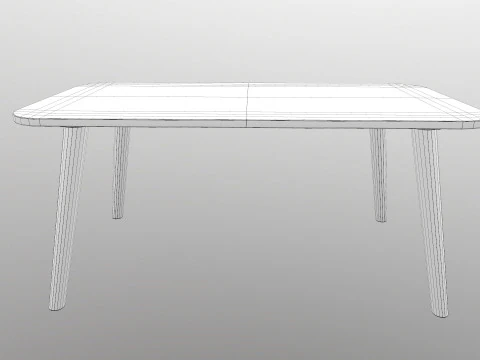Wooden Table 3D Model