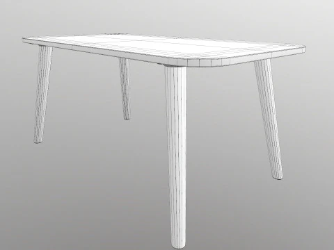 Wooden Table 3D Model