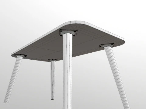 Wooden Table 3D Model