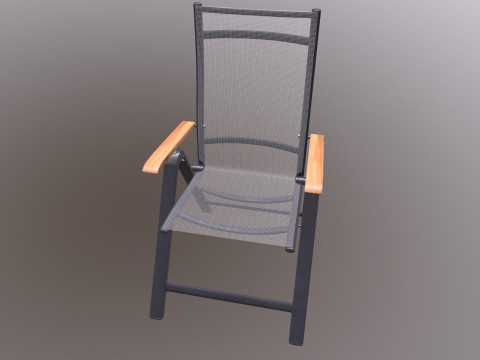 Folding Chair with Armrests 3D Mode Modelo 3D
