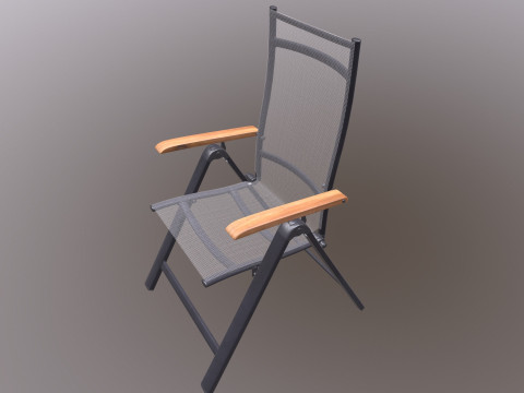 Folding Chair with Armrests 3D Mode Modelo 3D