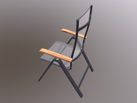 Folding Chair with Armrests 3D Mode Modelo 3D