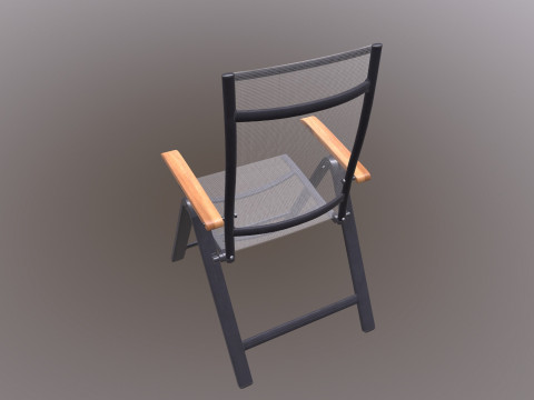 Folding Chair with Armrests 3D Mode Modelo 3D