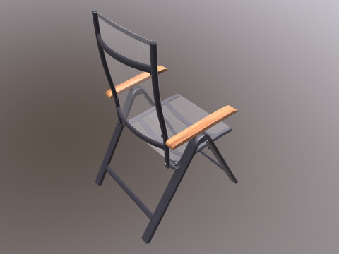 Folding Chair with Armrests 3D Mode Modelo 3D