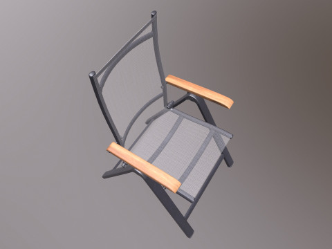 Folding Chair with Armrests 3D Mode Modelo 3D