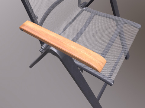 Folding Chair with Armrests 3D Mode Modelo 3D