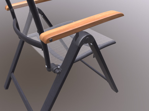 Folding Chair with Armrests 3D Mode Modelo 3D