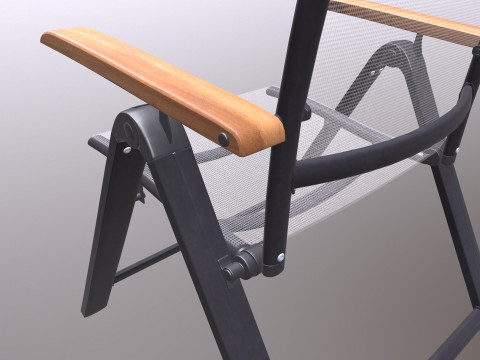 Folding Chair with Armrests 3D Mode Modelo 3D