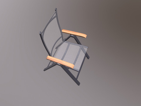 Folding Chair with Armrests 3D Mode Modelo 3D