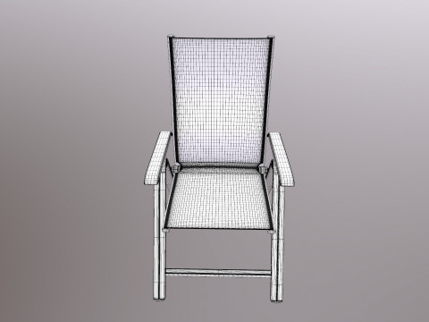 Folding Chair with Armrests 3D Mode Modelo 3D