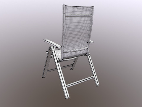 Folding Chair with Armrests 3D Mode Modelo 3D
