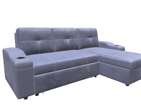 LHS Leather Sofa 3D Model