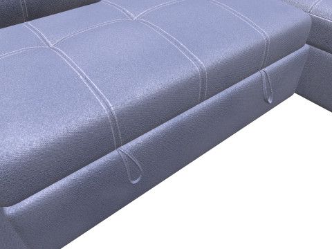 LHS Leather Sofa Modèle 3D
