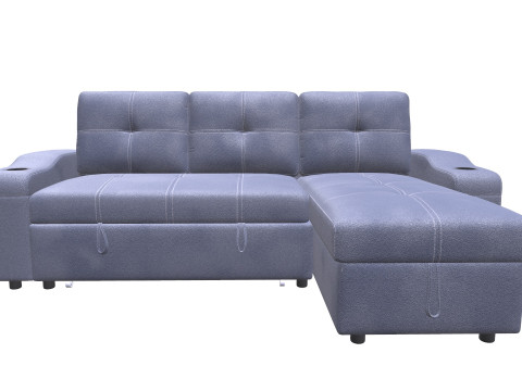 LHS Leather Sofa Modèle 3D