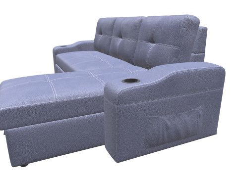 LHS Leather Sofa Modèle 3D