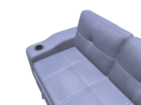 LHS Leather Sofa Modèle 3D