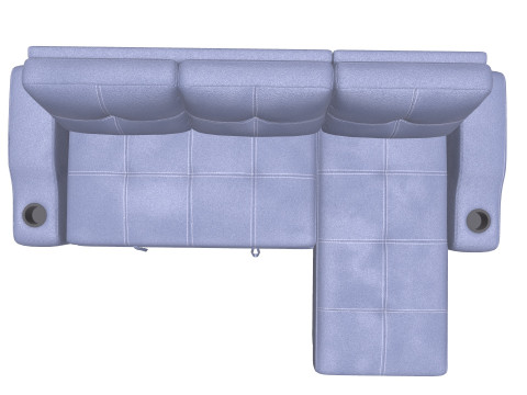 LHS Leather Sofa Modèle 3D