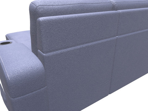 LHS Leather Sofa Modèle 3D