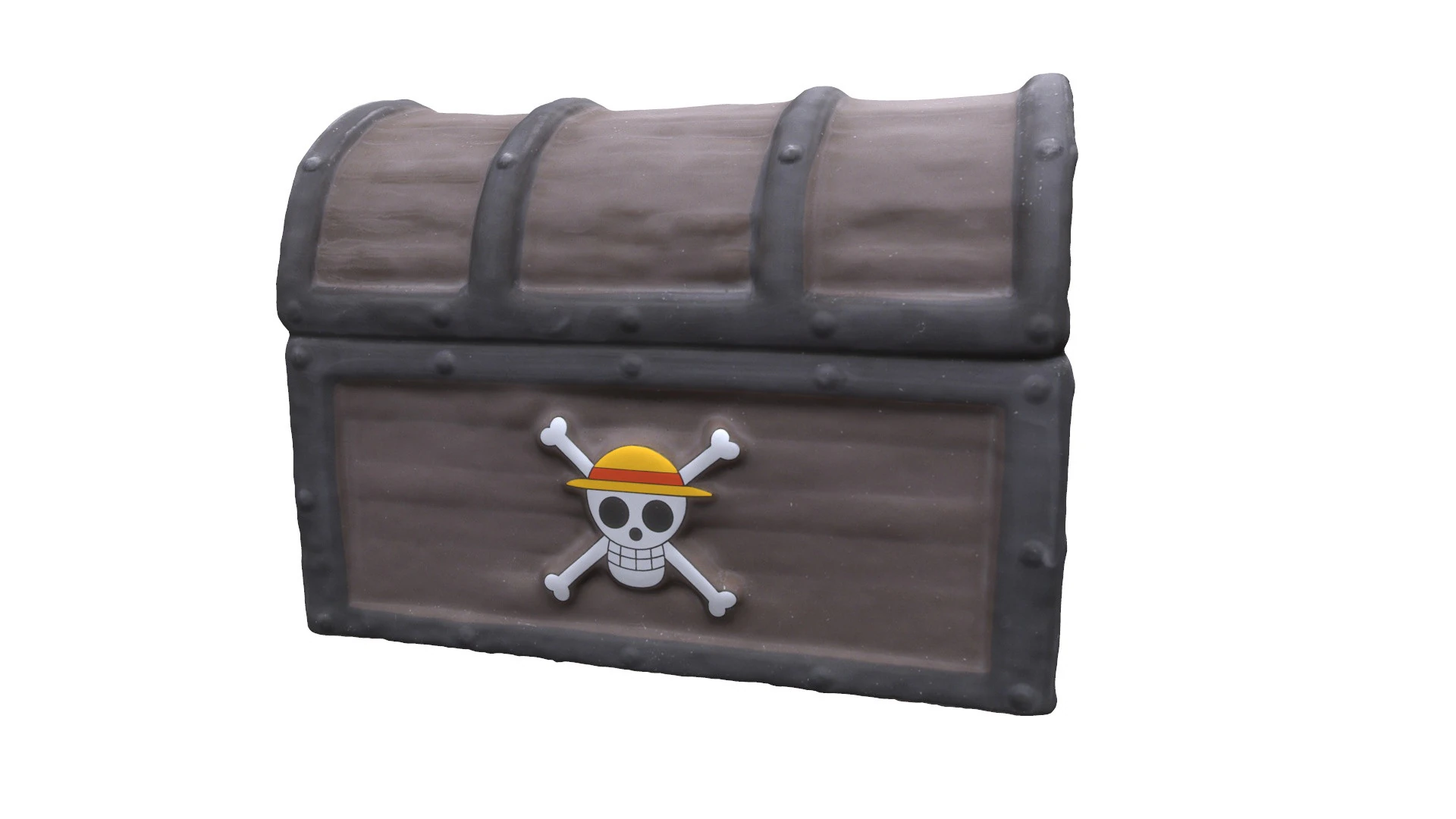 Pirate Wooden Chest 3D Model .c4d .max .obj .3ds .fbx .stl .blend 