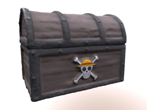 Pirate Wooden Chest Modelo 3D