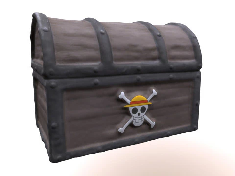 Pirate Wooden Chest 3D Model