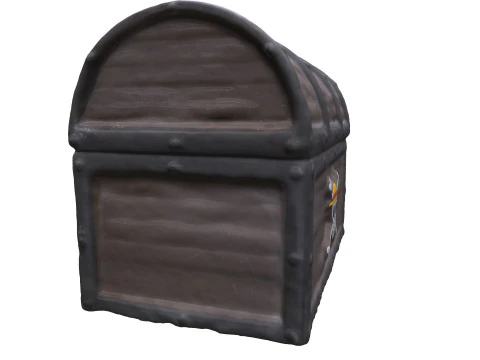 Pirate Wooden Chest 3D Model