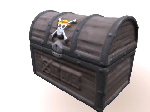 Pirate Wooden Chest 3D Model