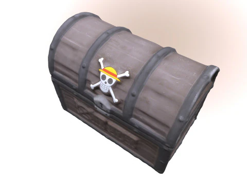 Pirate Wooden Chest 3D Model