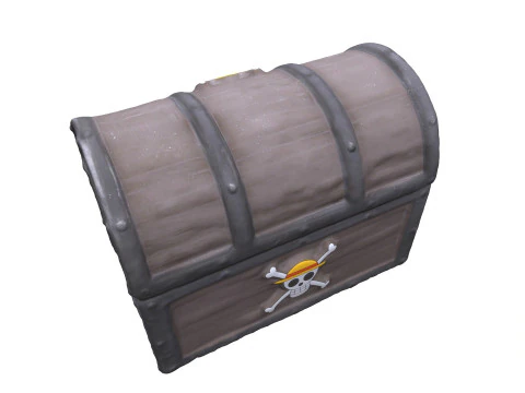 Pirate Wooden Chest 3D Model