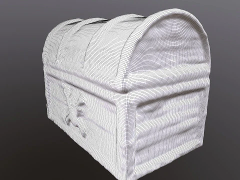 Pirate Wooden Chest 3D Model