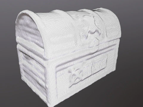 Pirate Wooden Chest 3D Model