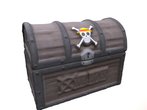 Pirate Wooden Chest 3D Model