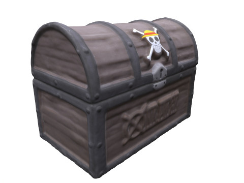 Pirate Wooden Chest Modelo 3D