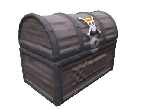 Pirate Wooden Chest 3D Model