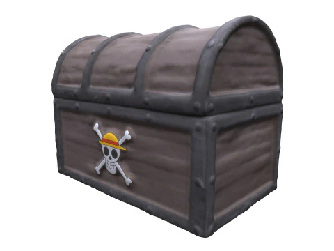 Pirate Wooden Chest 3D Model