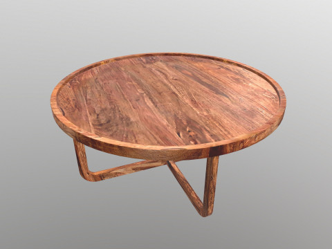 Wooden Round Table 3D 模型