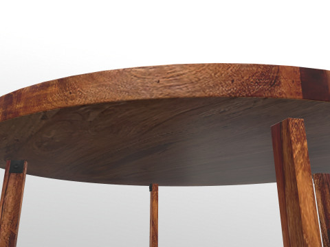 Wooden Round Table 3D 模型