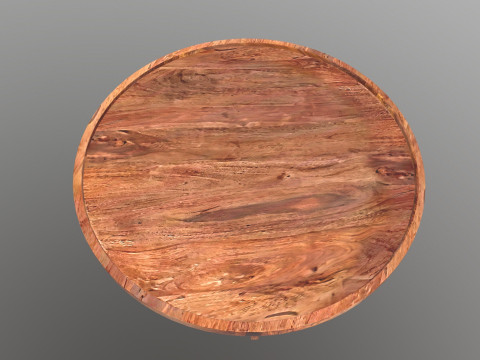 Wooden Round Table 3D 模型