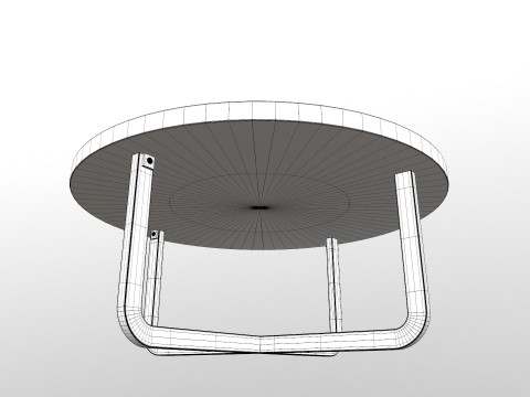 Wooden Round Table 3D 模型