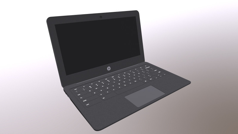 HP Laptop 3D 모델 .c4d .max .obj .3ds .fbx .stl .blend