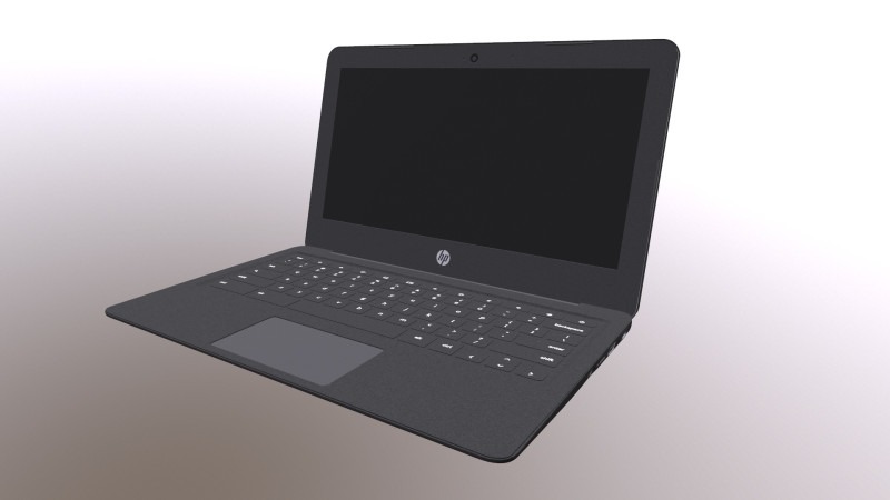 HP Laptop 3D 模型 .c4d .max .obj .3ds .fbx .stl .blend 