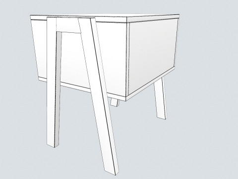 Bed Side Table 3D Model