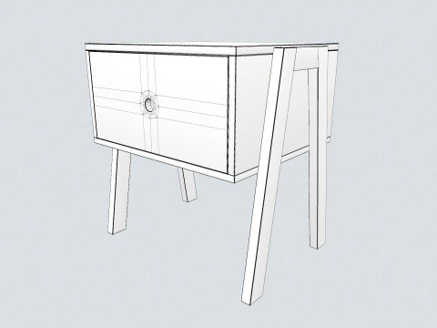 Bed Side Table 3D Model