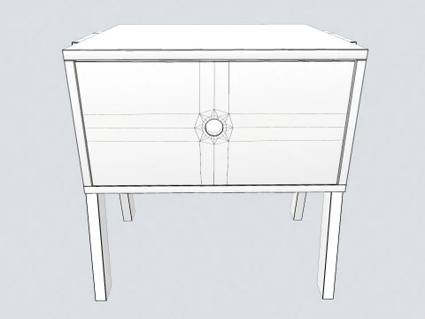 Bed Side Table 3D Model